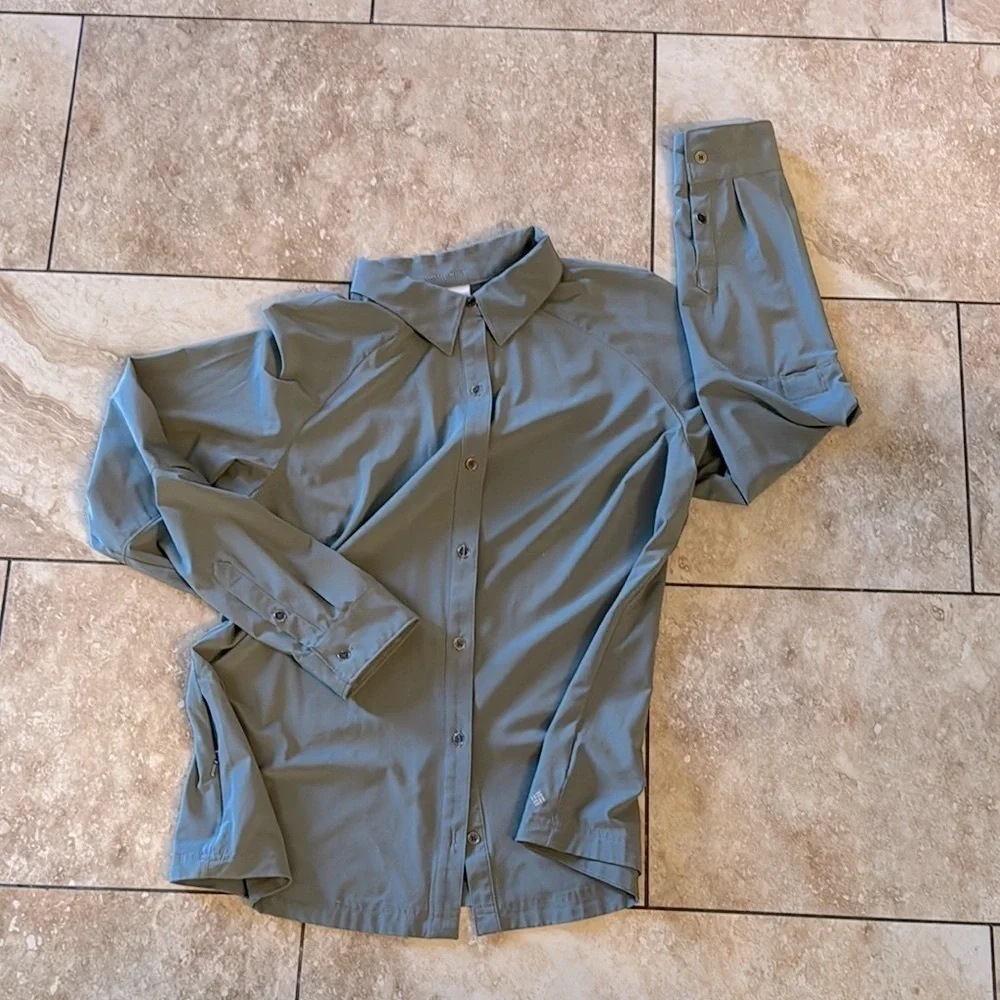 COLUMBIA GREEN QUALITY BURRON UP SHIRT - Picture 6 of 12